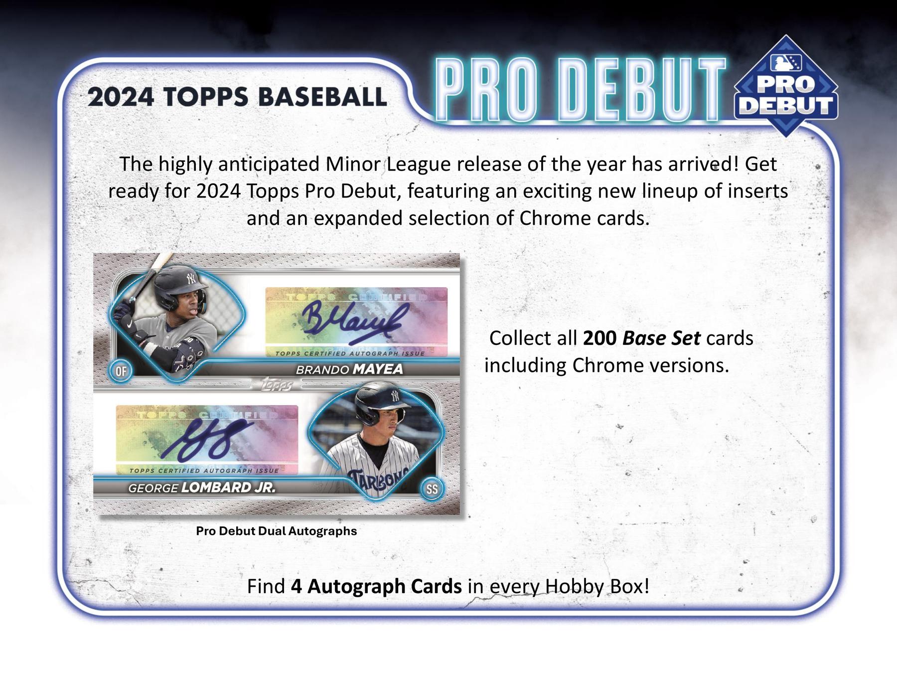 2024 Topps Pro Debut Baseball Hobby 12-Box Case (Presell) | DA Card World