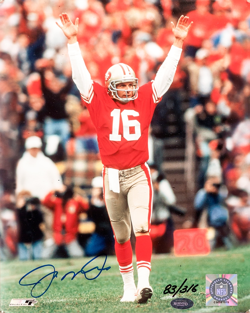 Joe Montana Autographed San Francisco 49ers Plaque #83/316 (Mounted ...