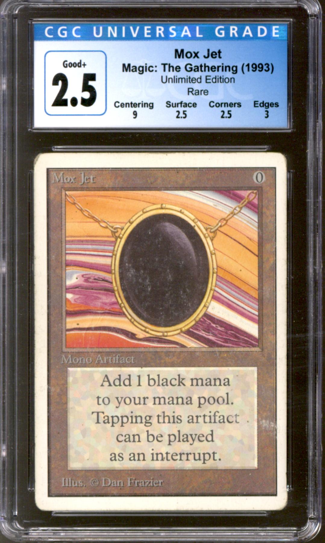 Magic the Gathering Unlimited Mox Jet CGC 2.5 HEAVILY PLAYED (HP) *018