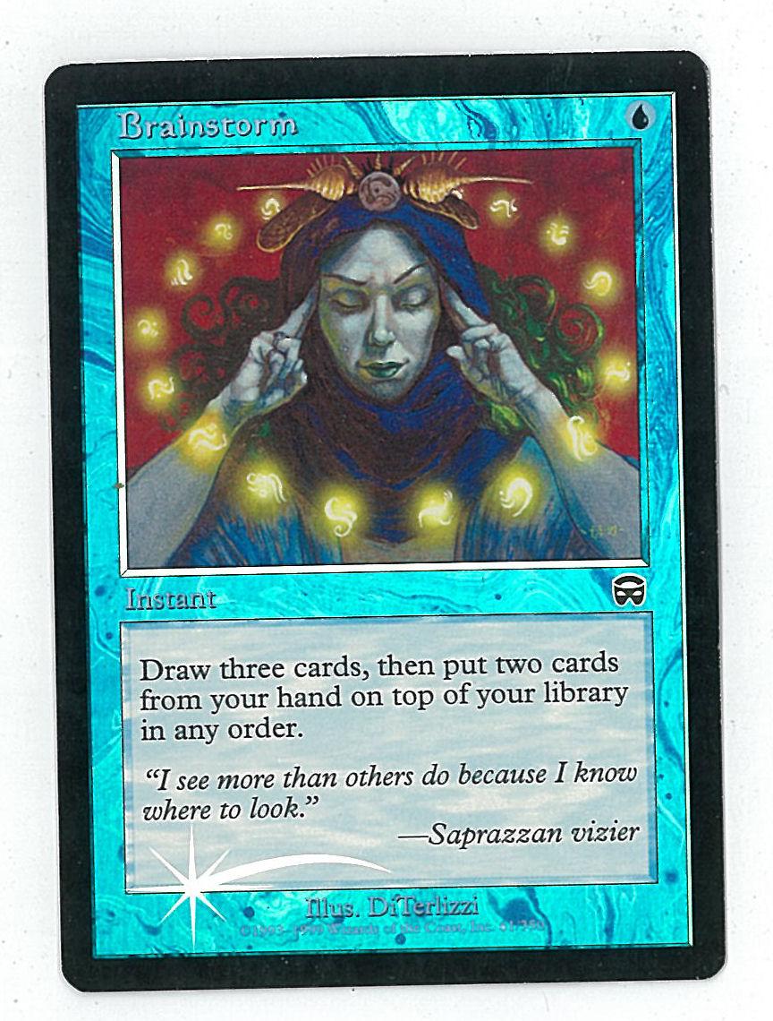 Magic the Gathering Mercadian Masques Single Brainstorm FOIL - MODERATE ...