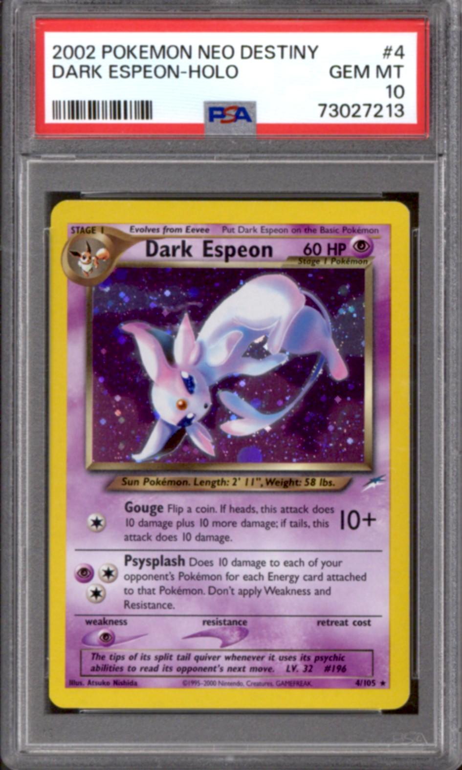 Pokemon Neo Destiny Dark Espeon 4/105 PSA 10 GEM MINT eBay