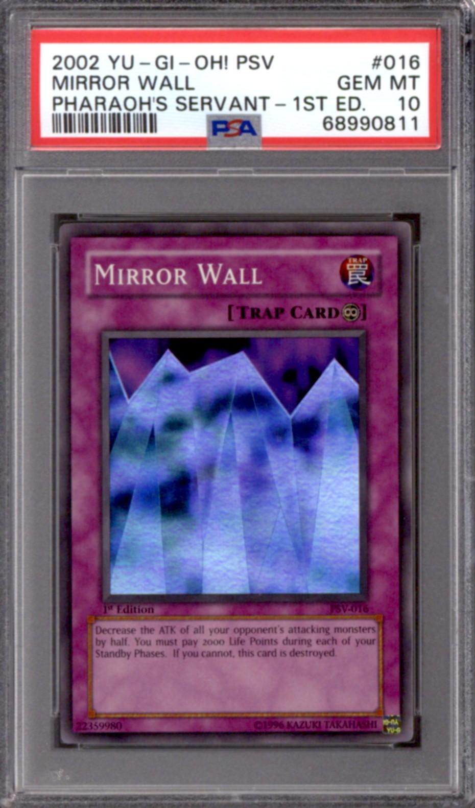 Yu-Gi-Oh Pharaoh's Servant 1st Edition Mirror Wall PSV-016 PSA