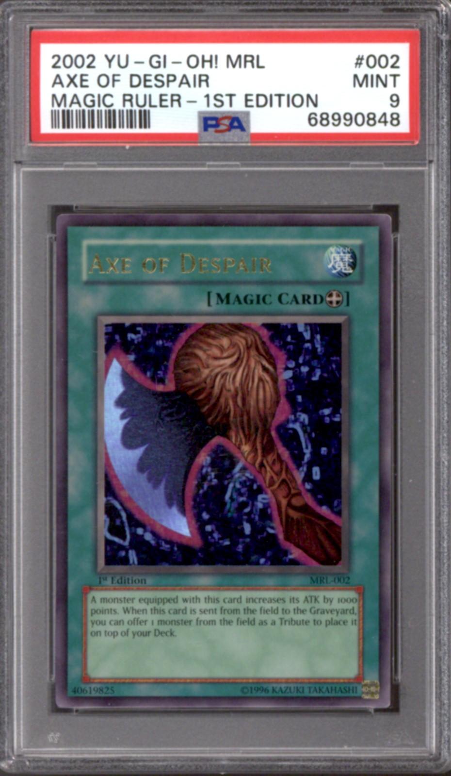 Yu-Gi-Oh Magic Ruler 1st Edition Axe Of Despair MRL-002 PSA 9