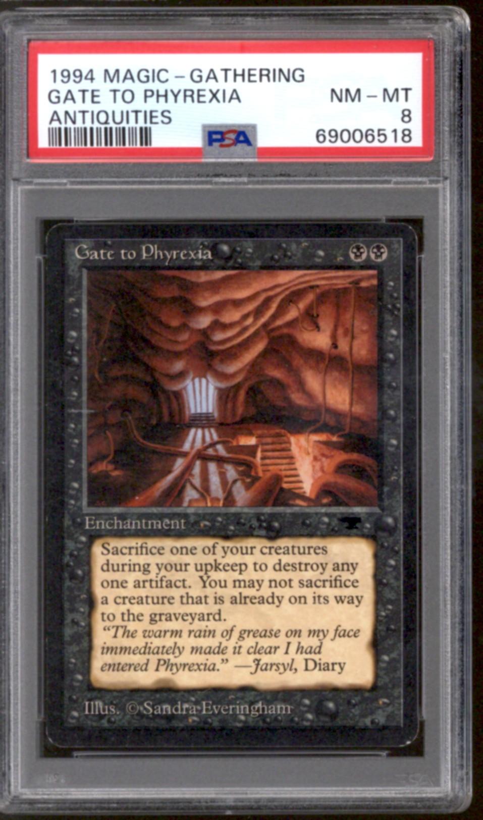 Magic the Gathering Antiquities Gate To Phyrexia PSA 8