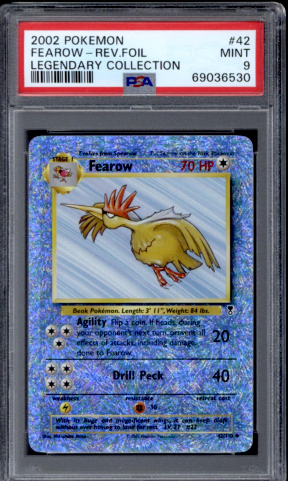 Pokemon Legendary Collection Reverse Holo Foil Fearow 42/110 PSA 9 DA