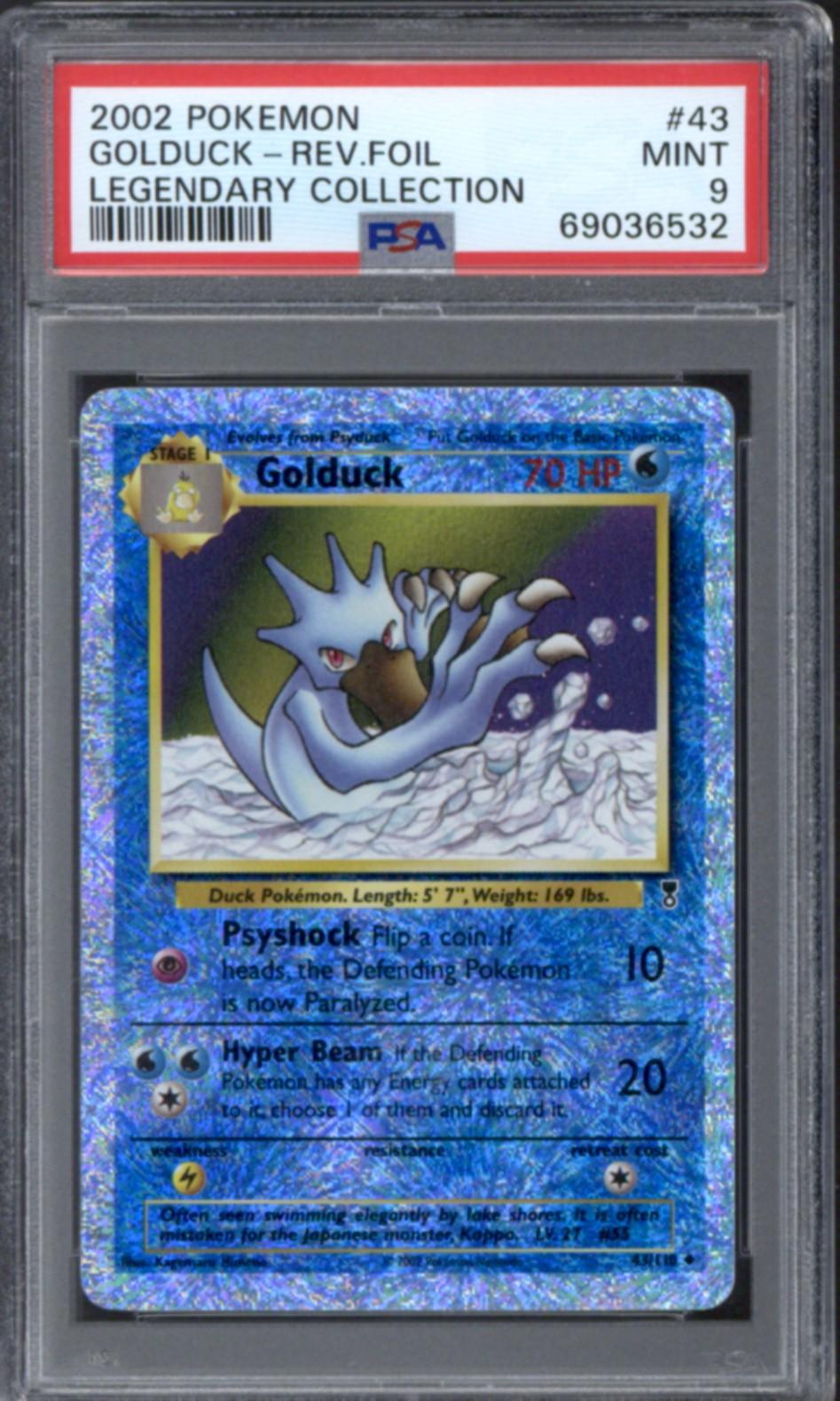 Pokemon Legendary Collection Reverse Holo Foil Golduck 43/110 PSA 9 ...