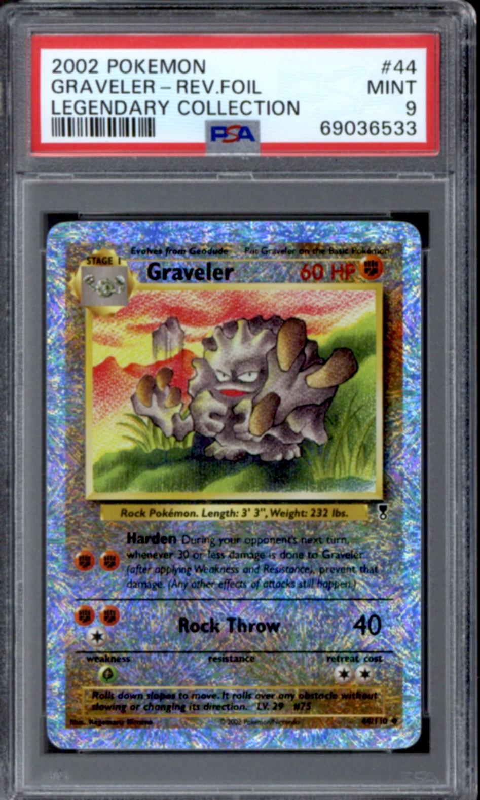 Pokemon Legendary Collection Reverse Holo Foil Graveler 44/110 PSA 9
