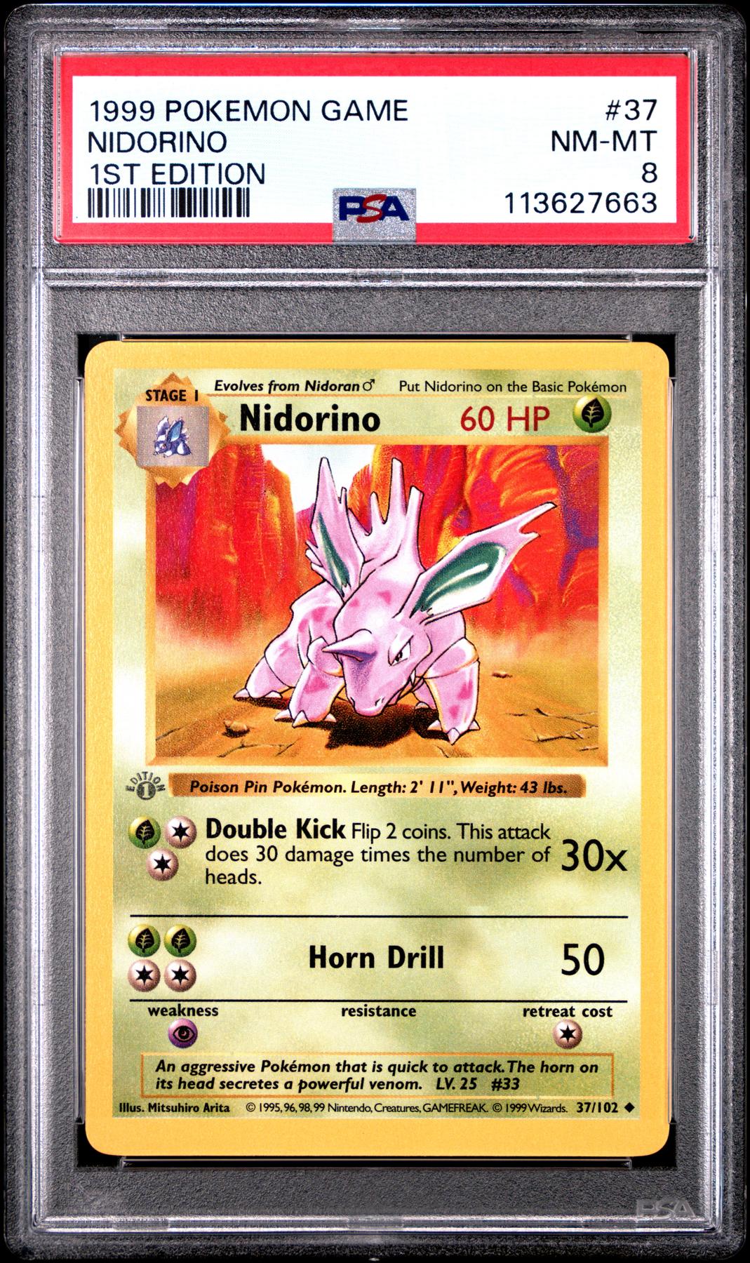 Pokemon Base Set 1st Edition Shadowless Grey Gray Stamp