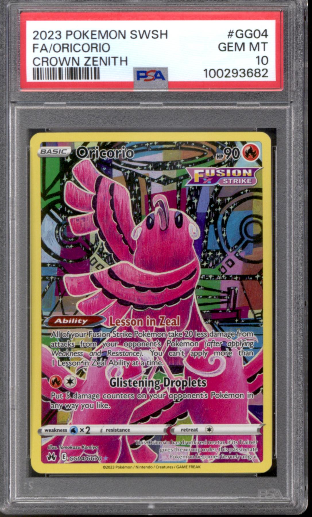 Pokemon Crown Zenith Oricorio GG04/GG70 PSA 10 GEM MINT | DA Card
