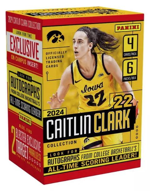 2024 Panini Caitlin Clark Collection Basketball 6-Pack Blaster Box ...