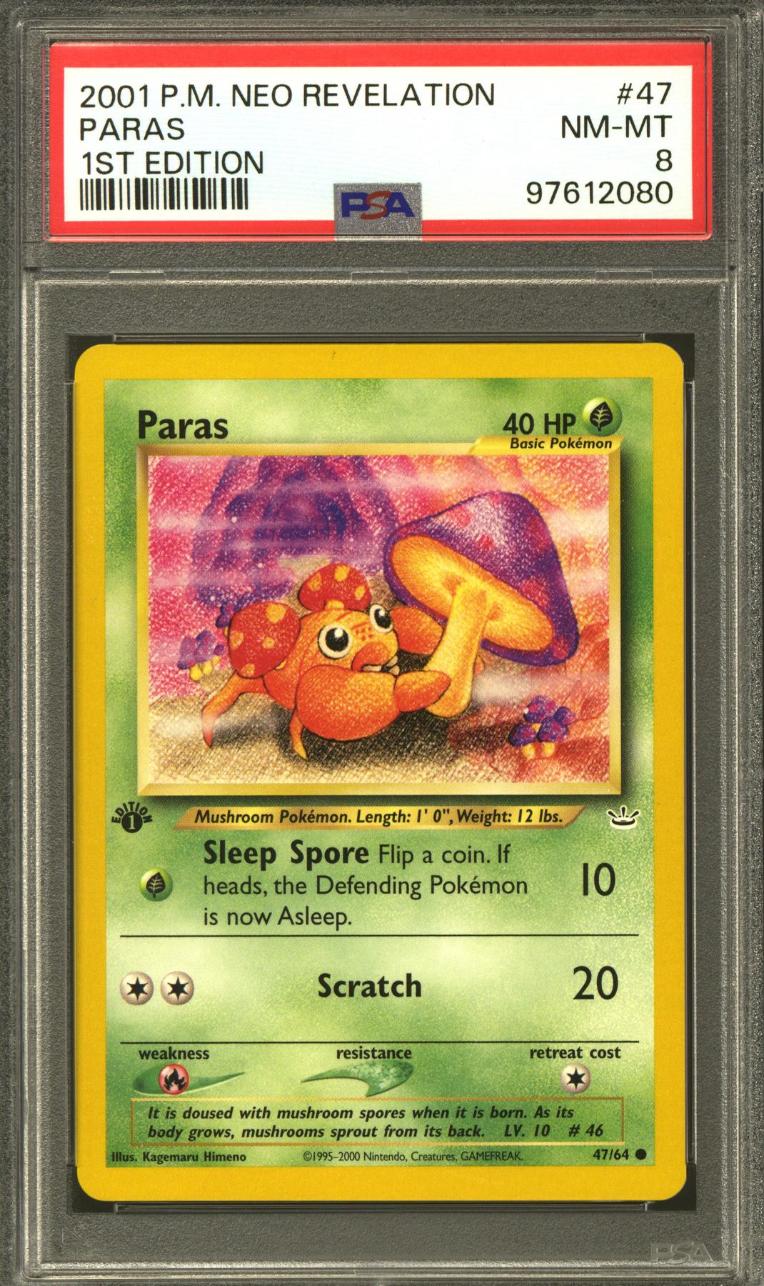 first edition paras pokemon card Pokemon Single Card NEO REVELATION (1st Edition)