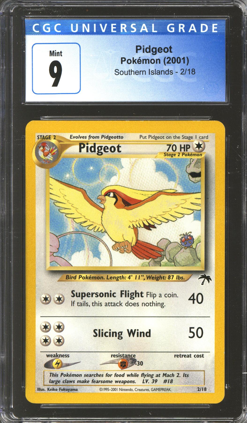 Pokemon Southern Islands Pidgeot 2/18 CGC 9 subs | DA Card World