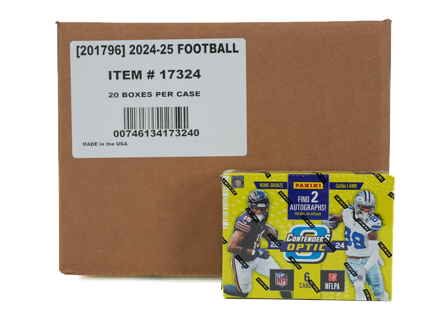 2024 Panini Contenders Optic Football Hobby 20-Box Case | DA Card