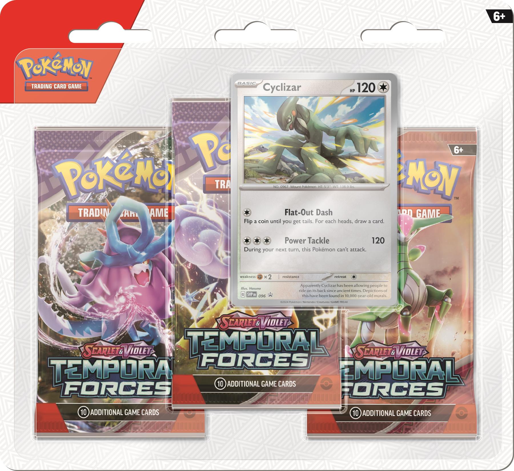 Pokemon: Scarlet & Violet   Temporal Forces   Three Booster Blister