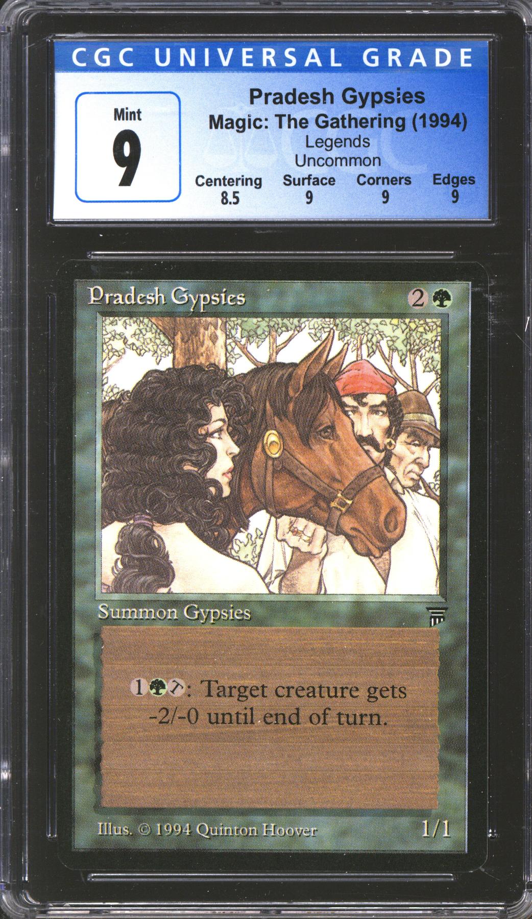 mtg gypsy card Magic the Gathering Legends Pradesh Gypsies CGC 9 Subs NEAR MINT NM