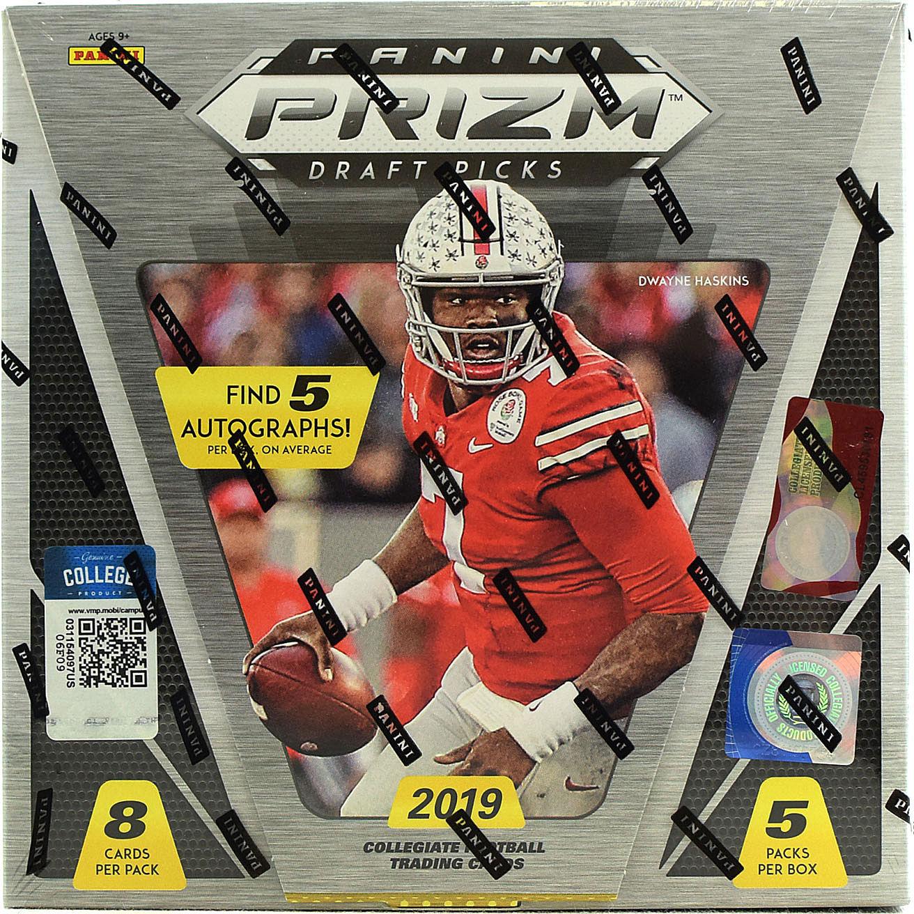 2019 Panini Prizm Collegiate Draft Picks Football Hobby Box