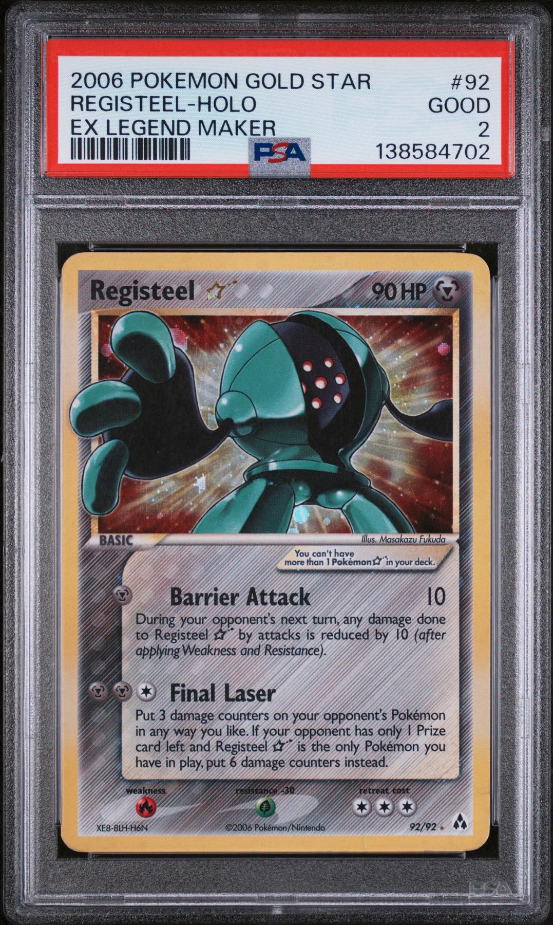 pokemon cards registeel ex Registeel EX 122/124 Full Art Holo Rare Pokemon Card Near Mint main image 1