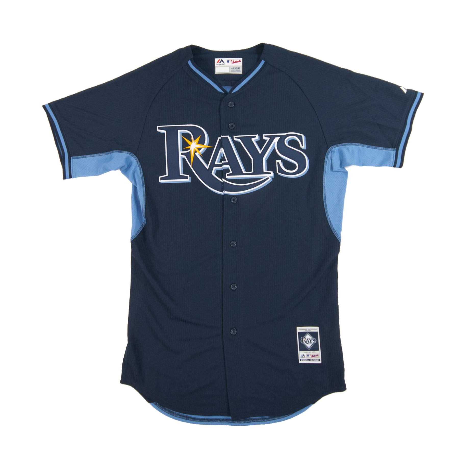 Tampa Bay Rays Majestic Navy BP Cool Base Performance Authentic Jersey ...