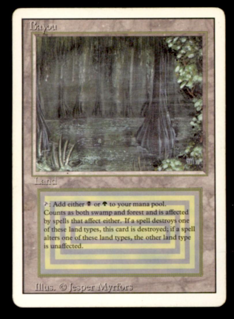 Magic the Gathering 3rd Ed Revised Bayou MODERATELY PLAYED (MP)