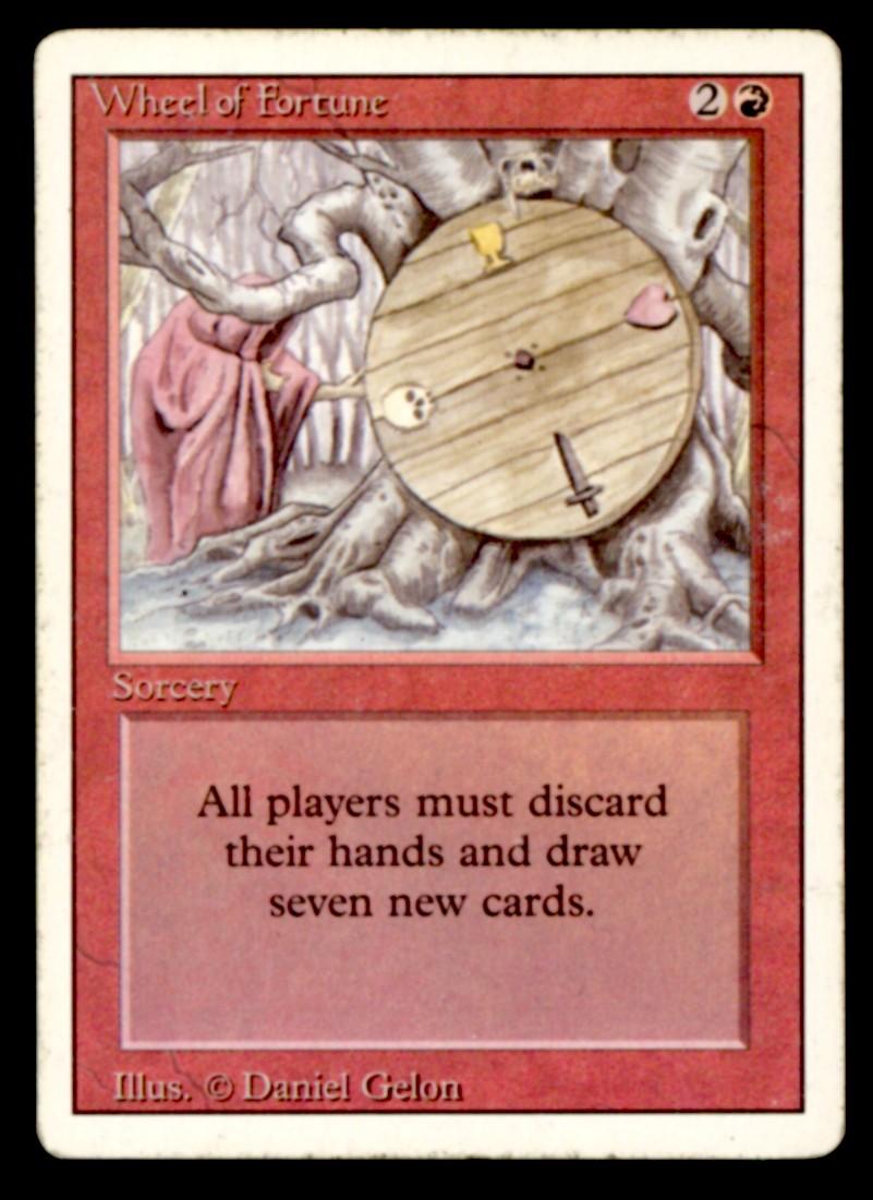【はち】MTG Wheel of Fortune 英語版 1枚 3ED版 Magic the Gathering 3rd Ed Revised Wheel of Fortune Damaged