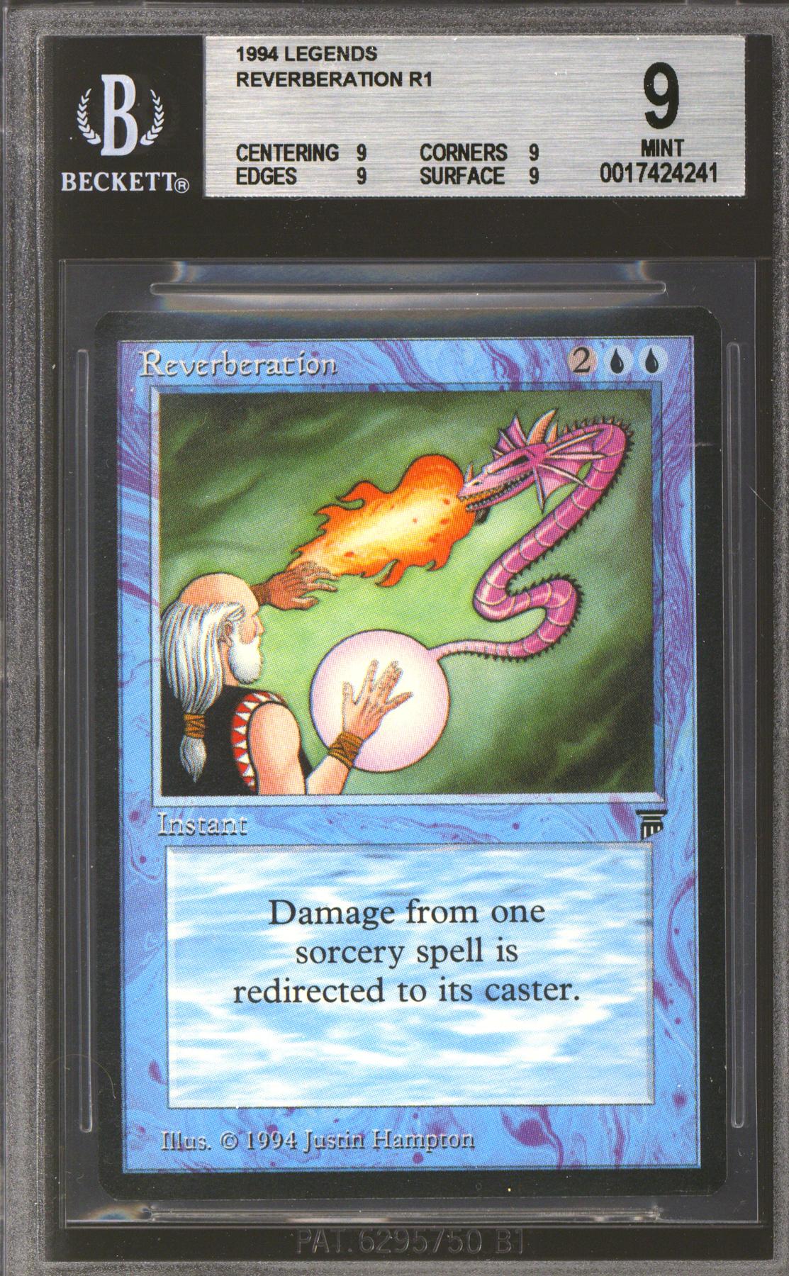 Lol Reverberation Magic the Gathering Legends Reverberation BGS 9 (9, 9, 9, 9) QUADS NEAR ...