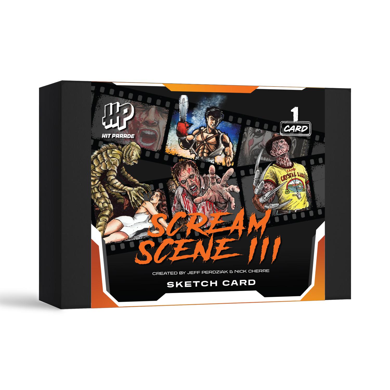 I SCREAM 　3点 2026 Hit Parade Scream Scene III Sketch Card by Jeff Perdziak and