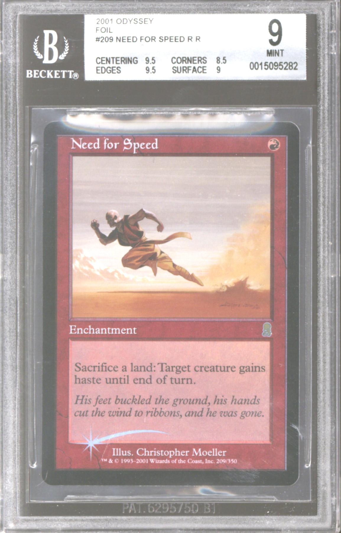 Magic MTG Odyssey Foil Need for Speed BGS 9 (9.5, 8.5, 9.5, 9)