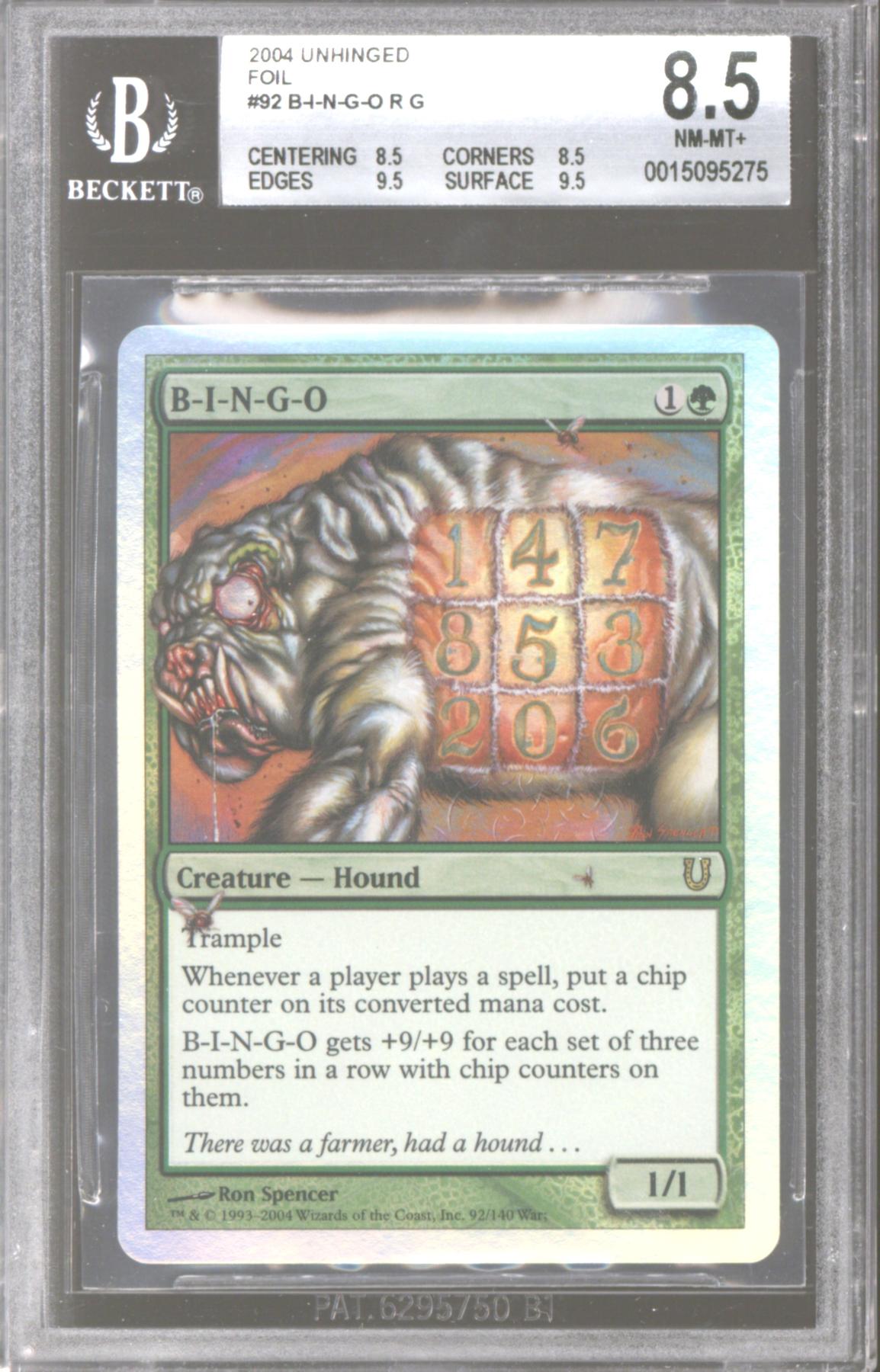 Magic the Gathering Unhinged FOIL B-I-N-G-O BGS 8.5 (8.5