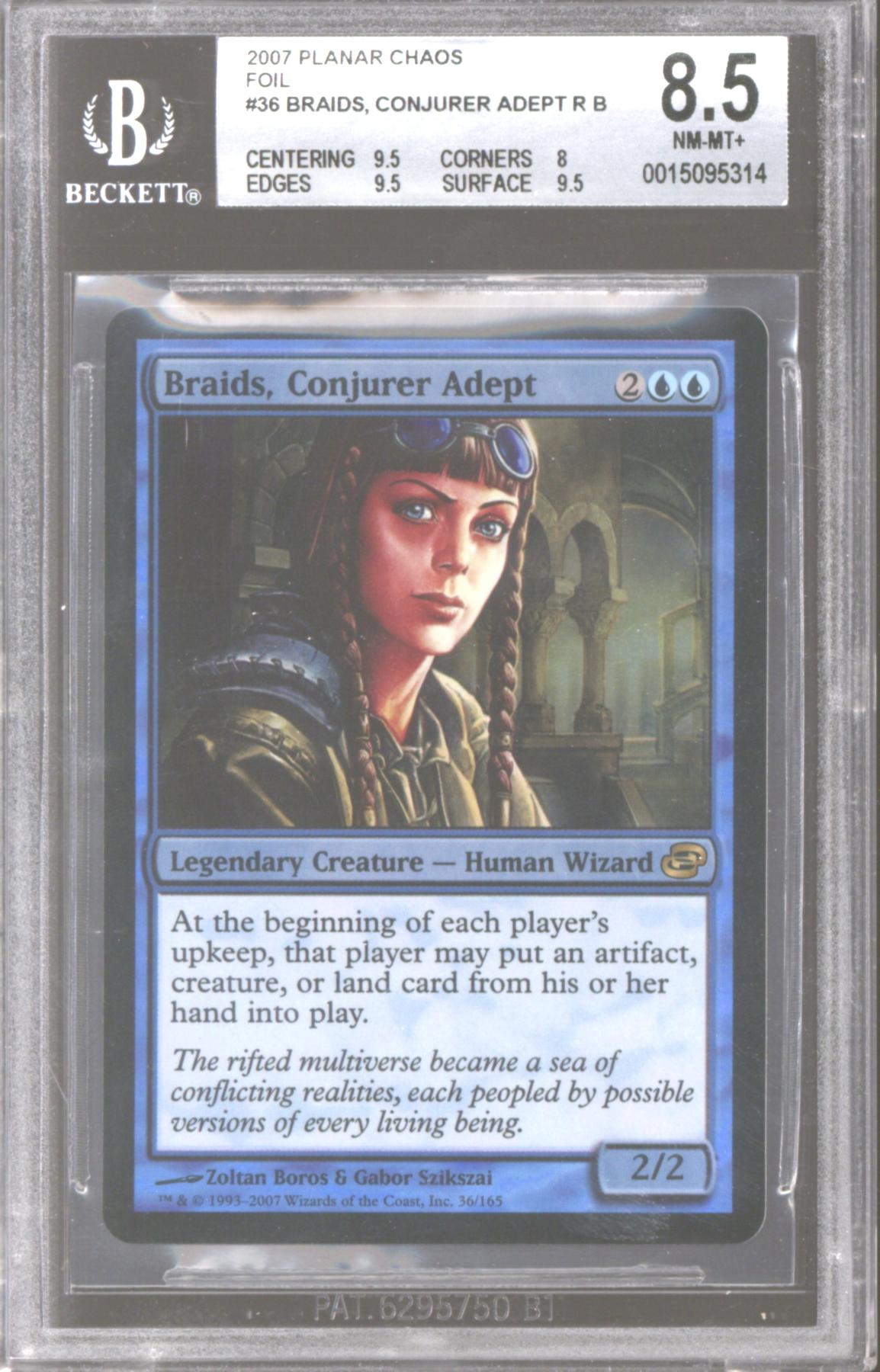 Magic The Gathering Planar Chaos Foil Braids, Conjurer Adept BGS 8.5 (9 ...