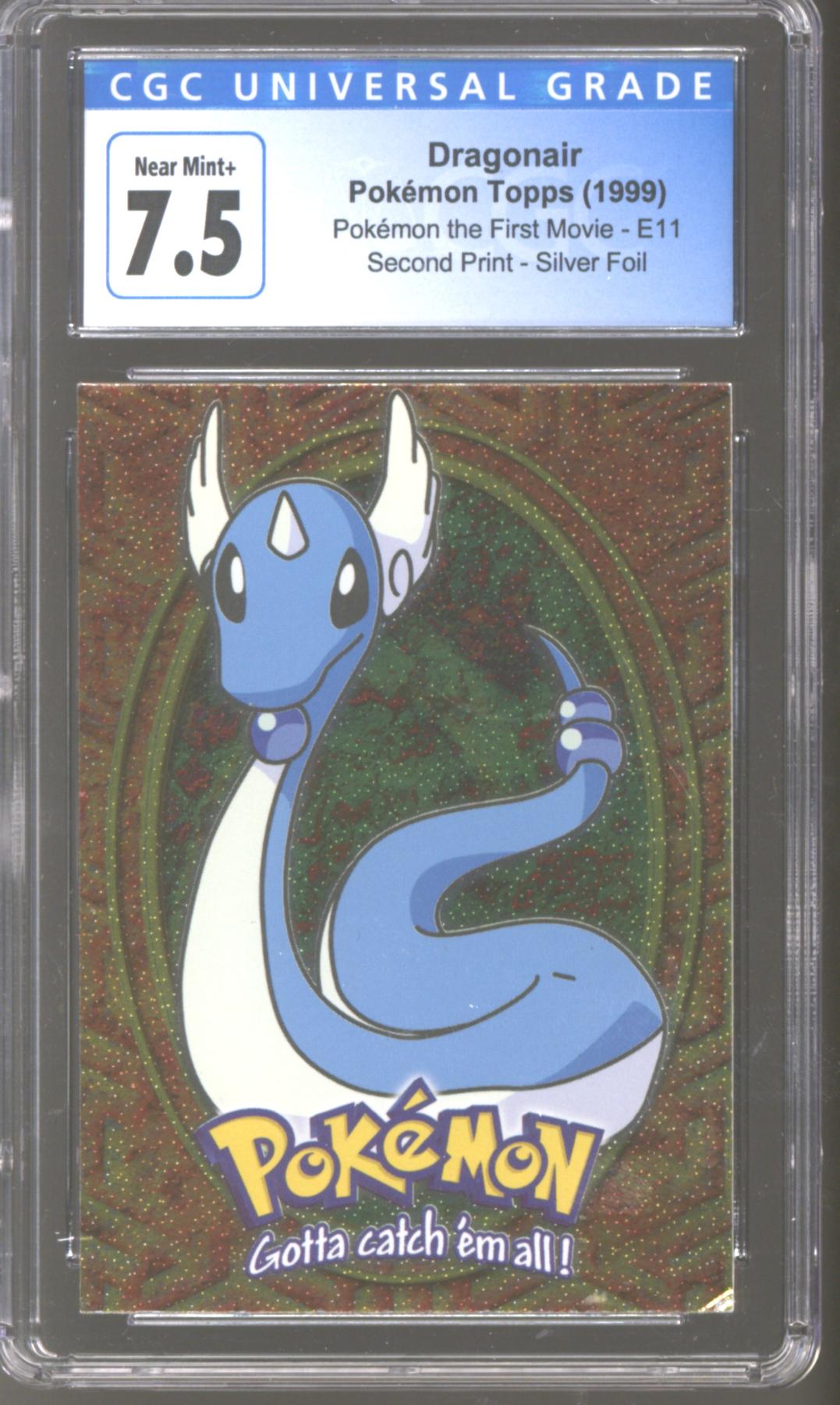 Pokemon Topps Pokemon The First Movie Silver Foil Dragonair E11 12 CGC