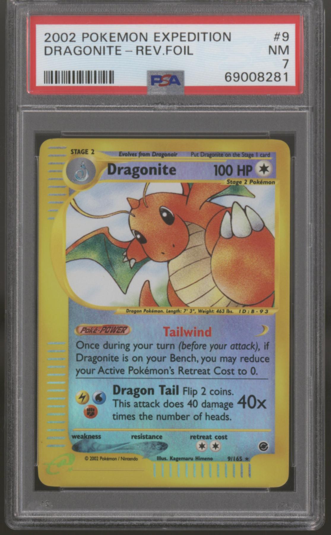 Pokemon Expedition Reverse Holo Foil Dragonite 9/165 PSA 7 | DA Card World