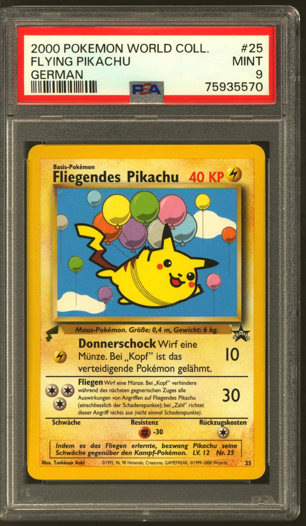 Pokemon Pokemon World Collection Promo German Fliegendes Pikachu 25 PSA 9