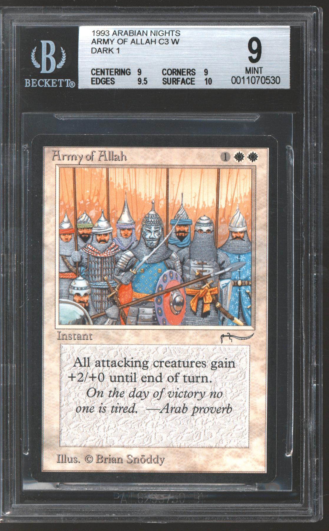 Magic the Gathering Arabian Nights Dark Army of Allah BGS 9 (9, 9