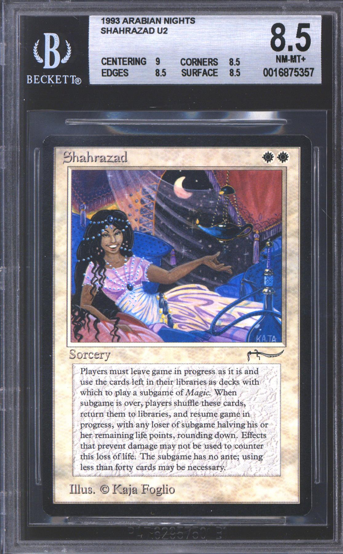 Magic the Gathering Arabian Nights Shahrazad BGS 8.5 (9, 8.5, 8.5