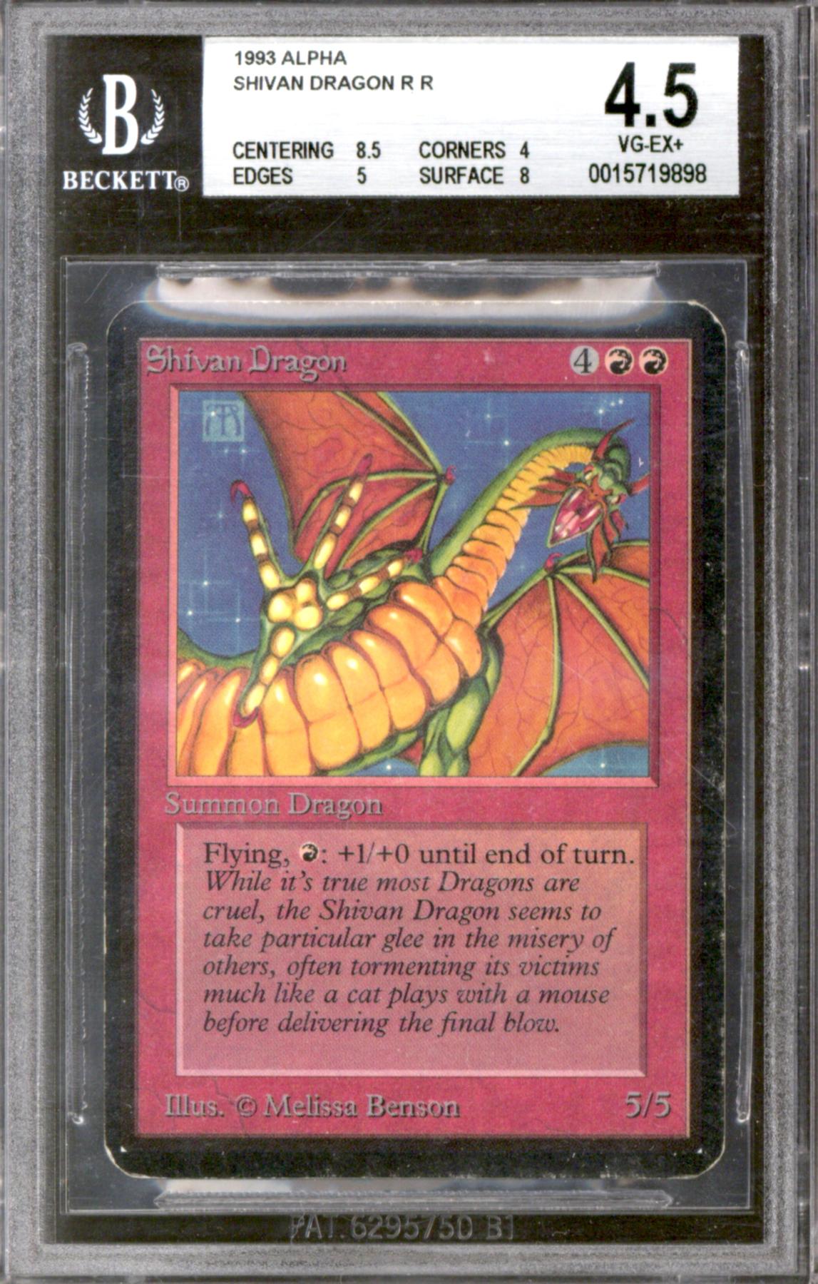 Magic the Gathering Alpha Shivan Dragon BGS 4.5 (8.5, 4, 5, 8) | DA ...