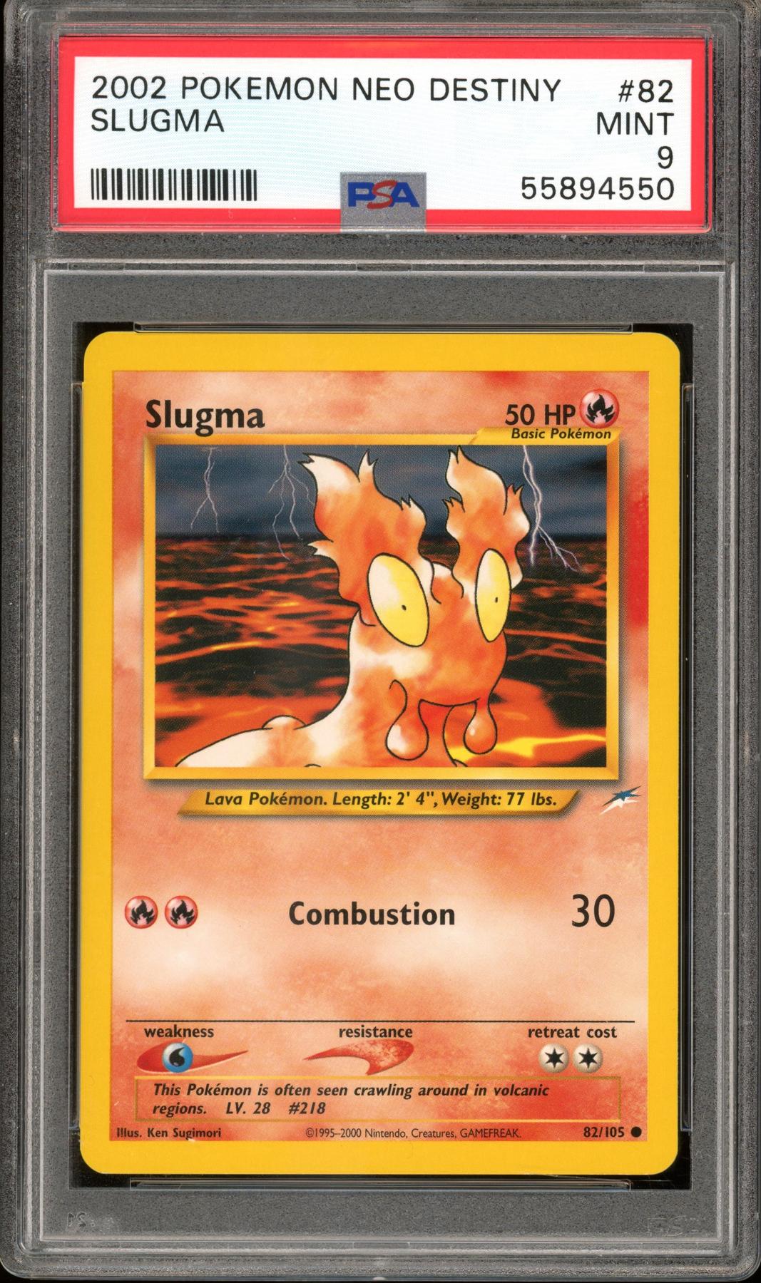Pokemon Neo Destiny Slugma 82/105 PSA 9 DA Card World