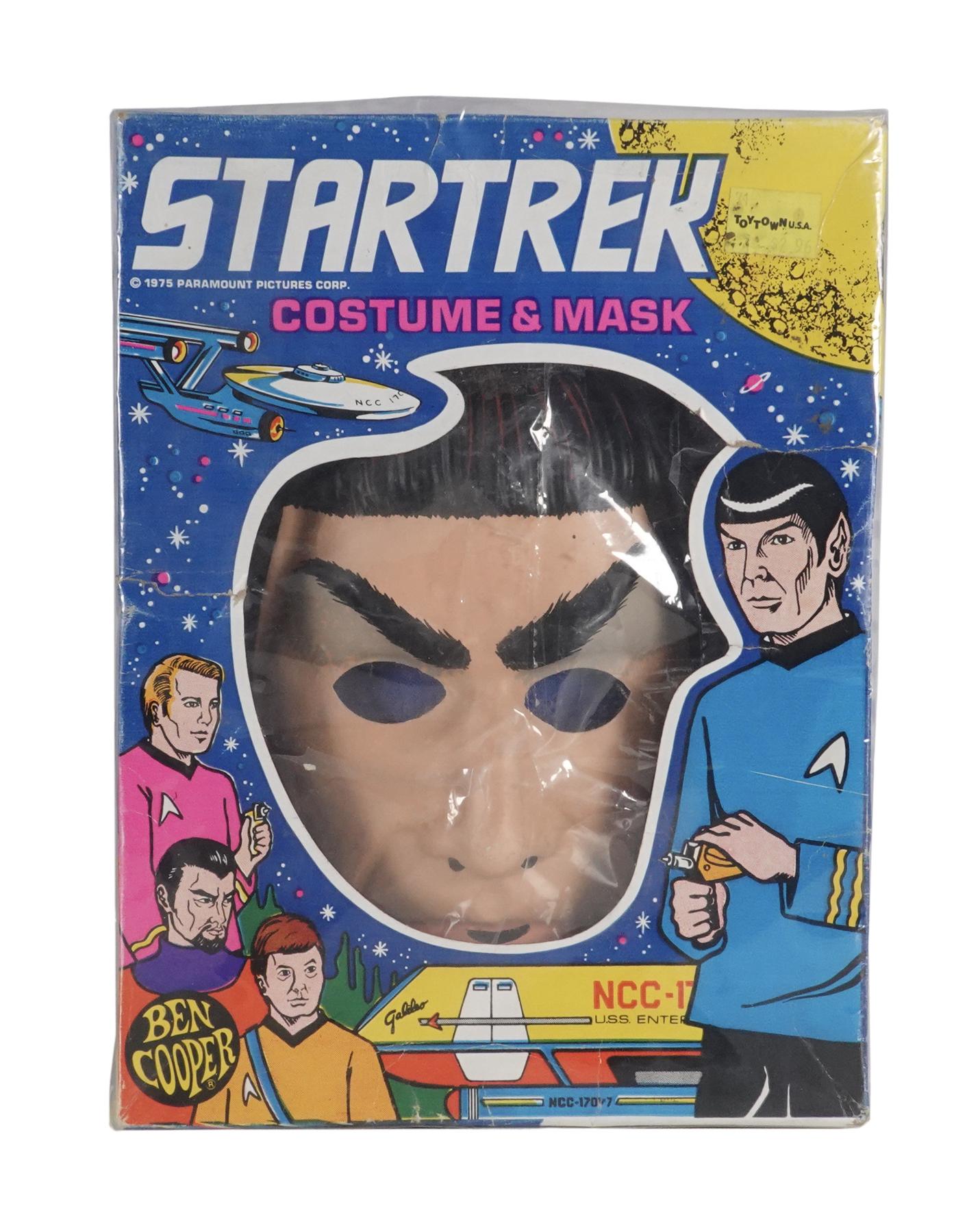 1975 Vintage Ben Cooper Inc Mr. Spock Costume & Mask (Children's L