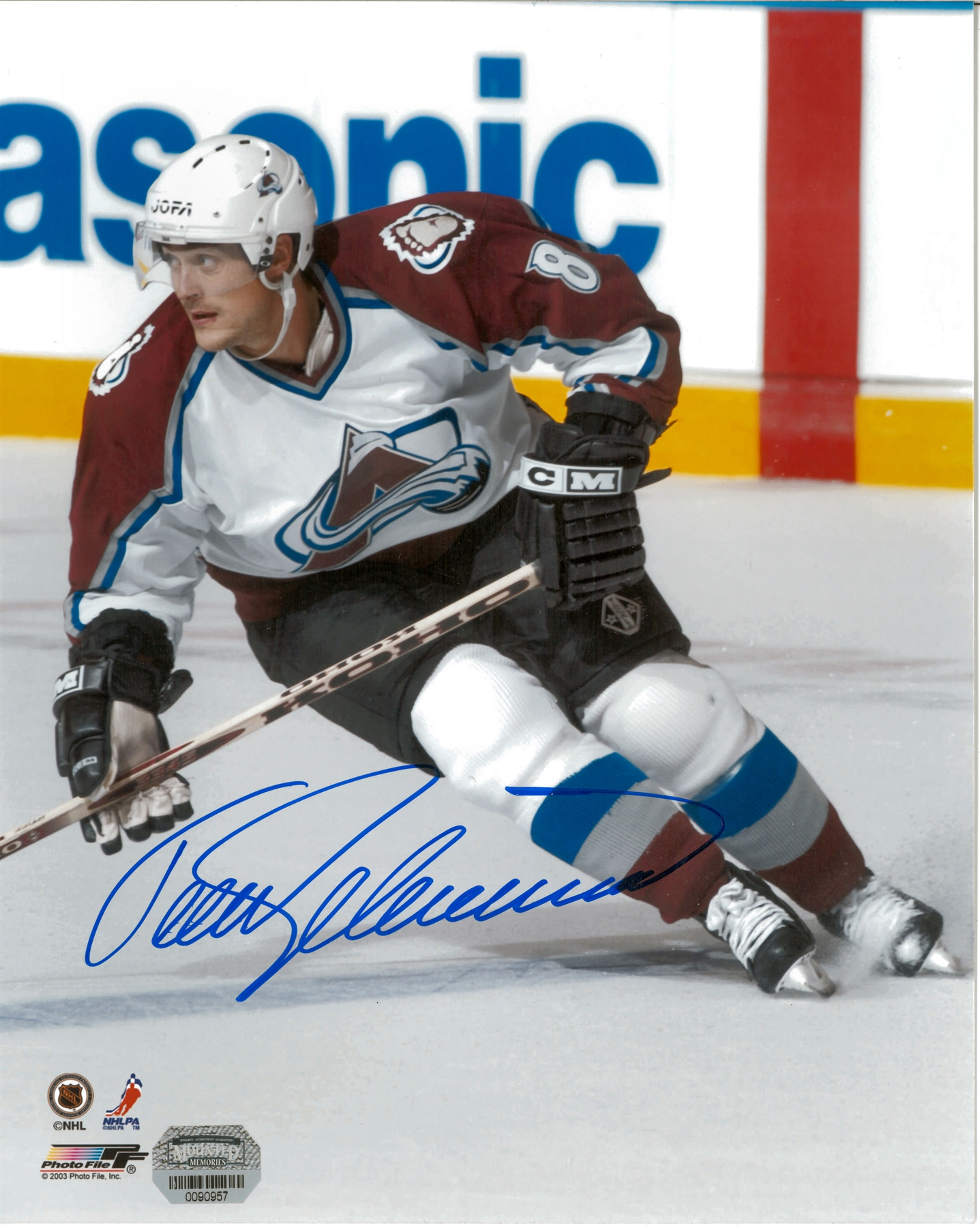 Teemu Selanne Autographed Colorado Avalanche 8x10 Photograph (Mounted ...