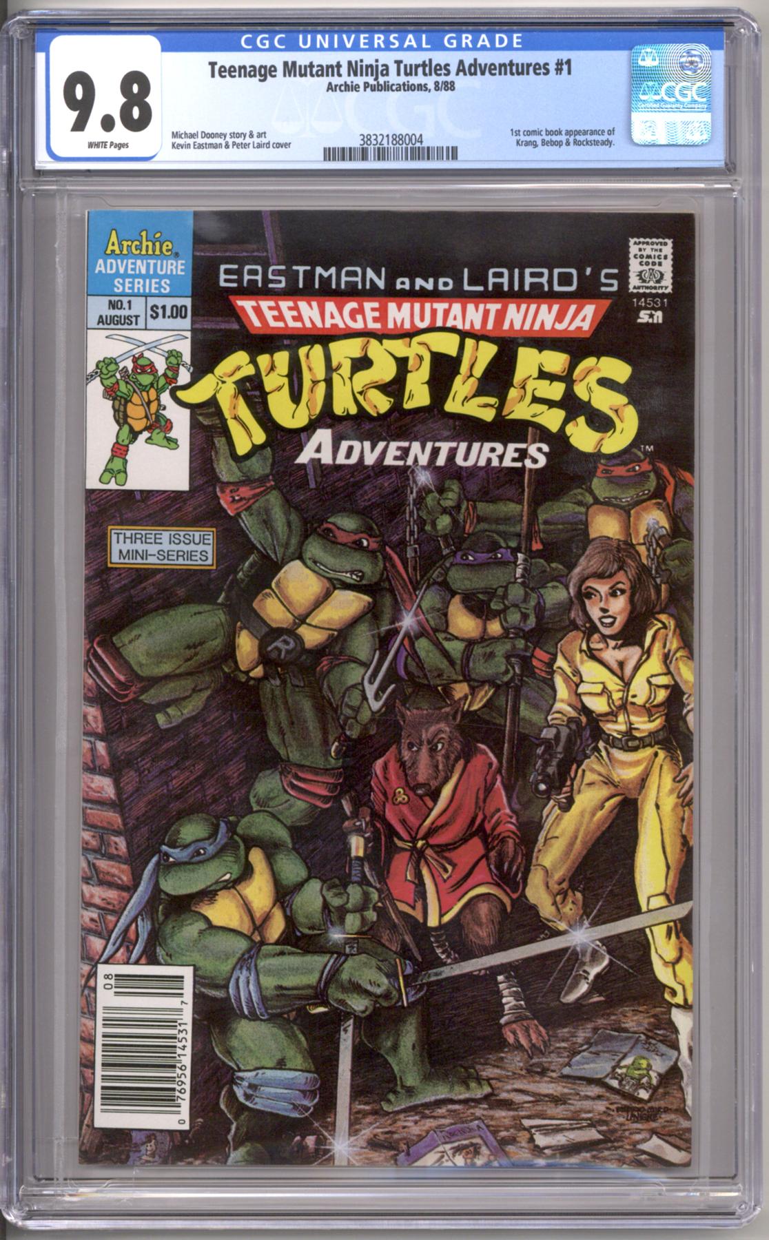 Teenage Mutant Ninja Turtles Adventures #1 Newsstand Variant CGC