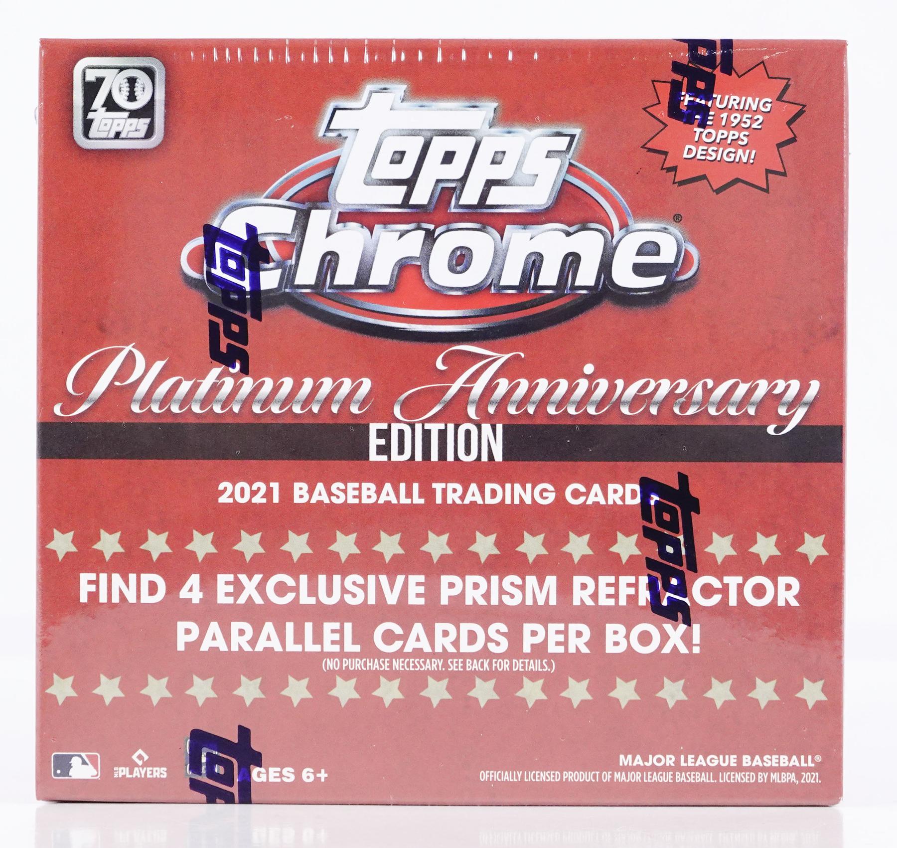 2021 Topps Chrome Platinum Anniversary Baseball Mega Box (Red) DA
