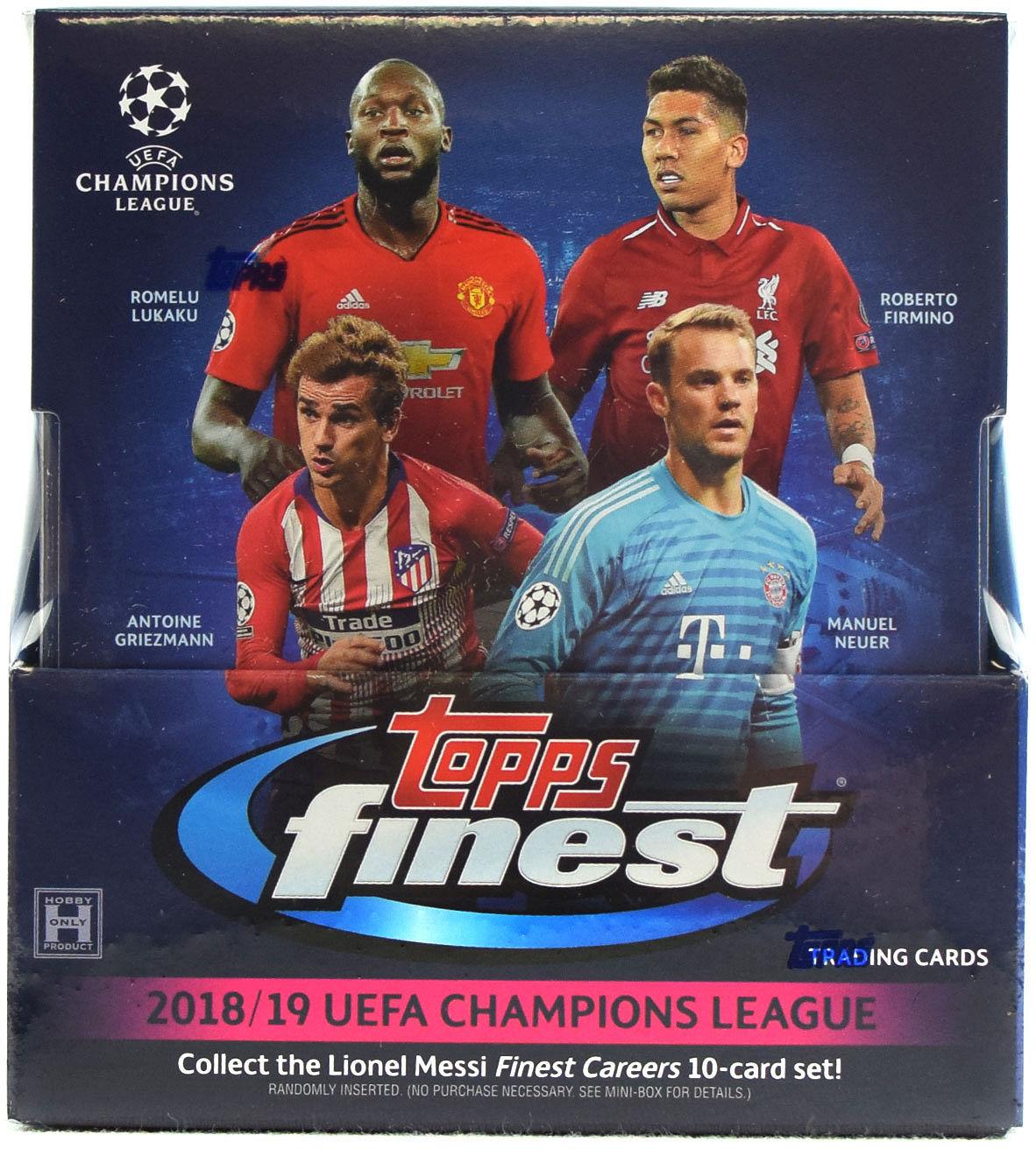2018/19 Topps Finest UEFA Champions League Soccer Hobby Box