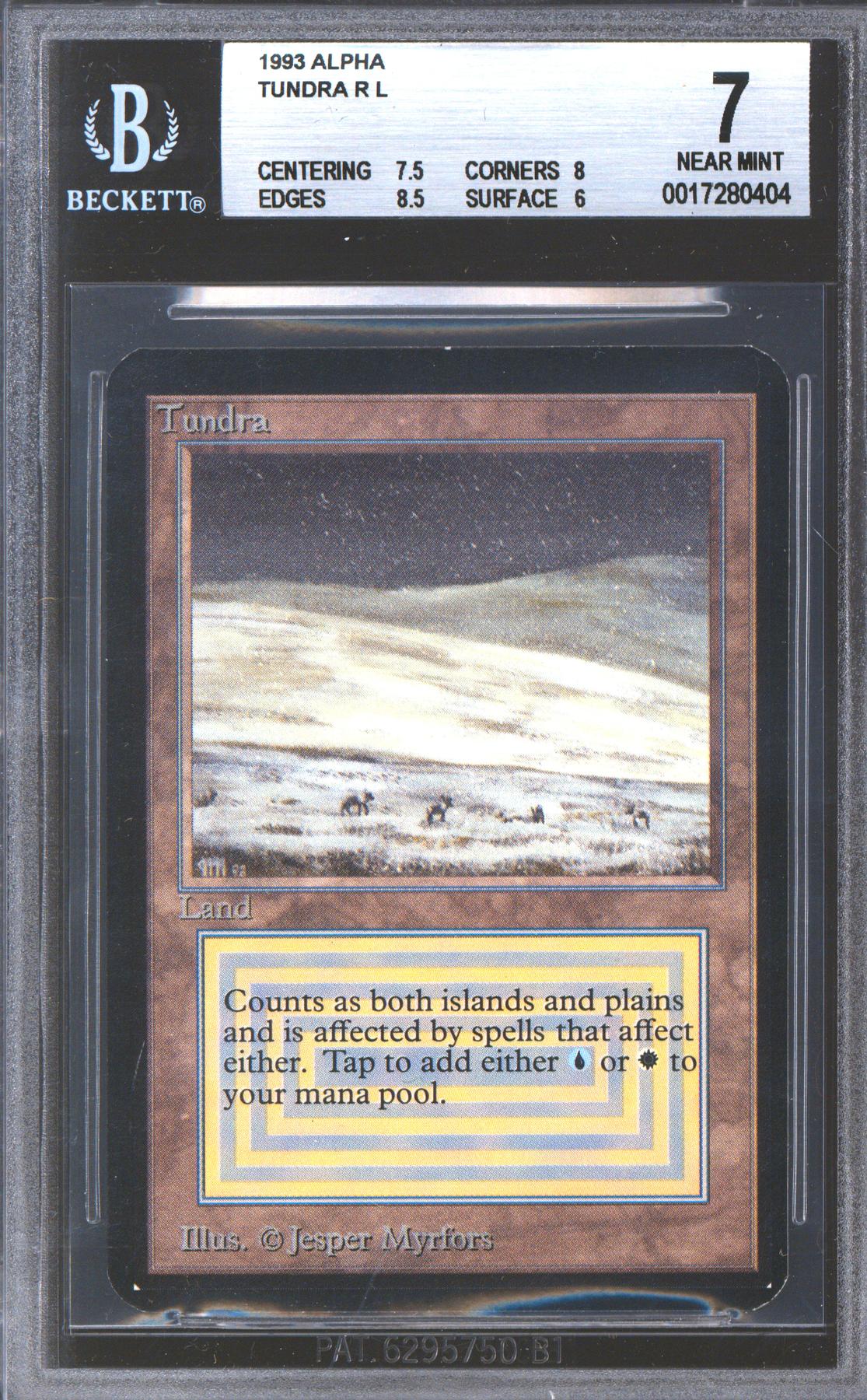 Magic the Gathering Alpha Tundra BGS 7 (7.5, 8, 8.5, 6) NEAR MINT