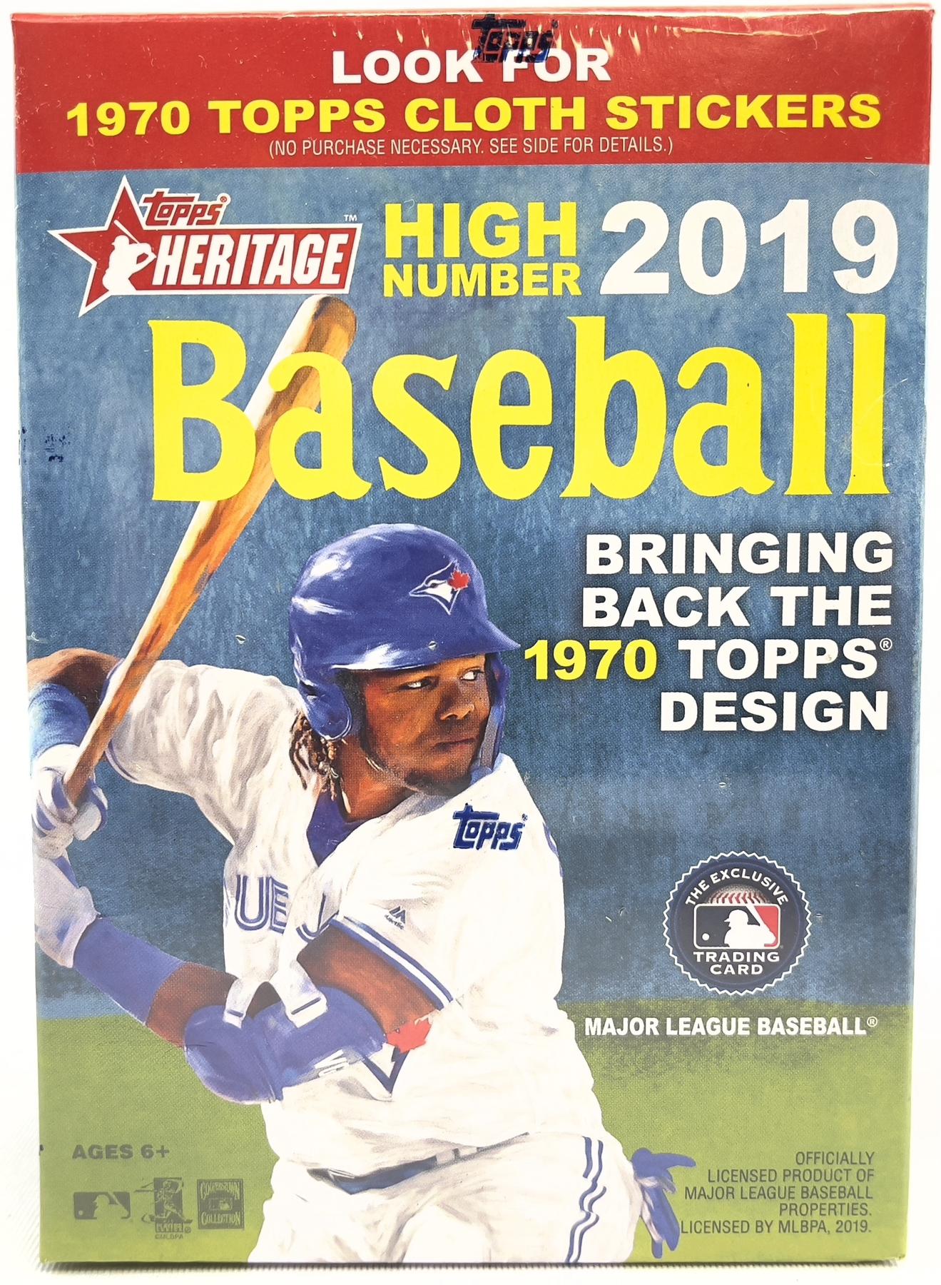 2019 Topps Heritage High Number Baseball Blaster Box (Cloth Stickers