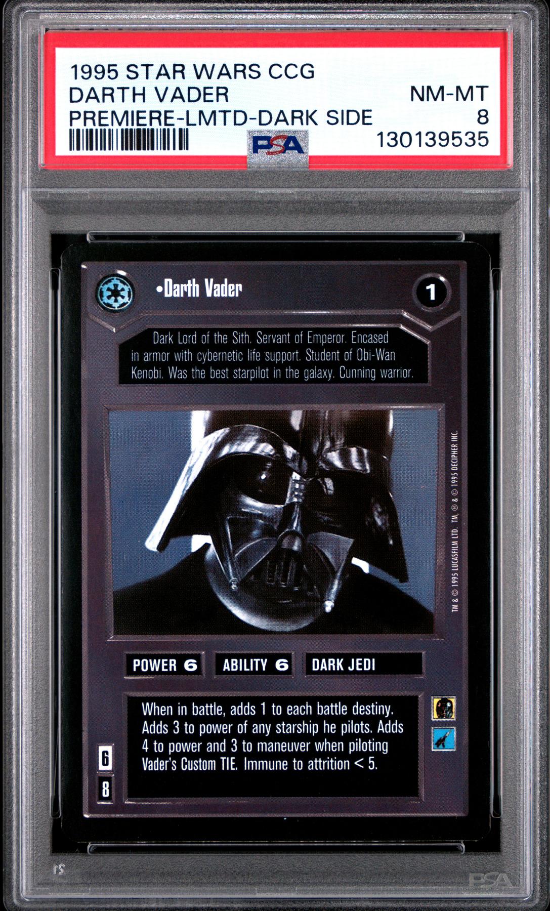 Decipher Star Wars Premiere Limited Dark Side Darth Vader PSA 8