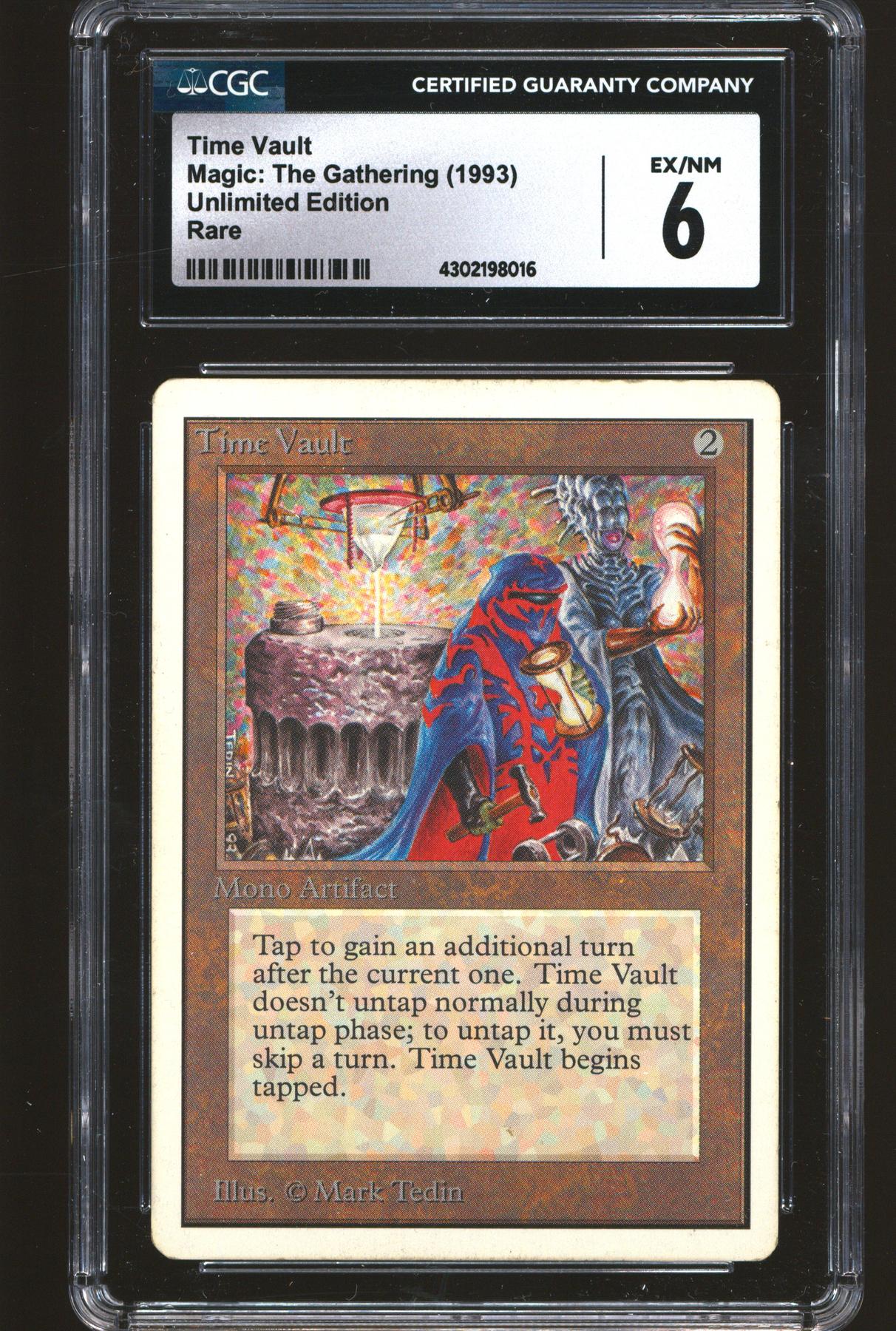 Magic the Gathering Unlimited Time Vault CGC 6 MODERATELY PLAYED