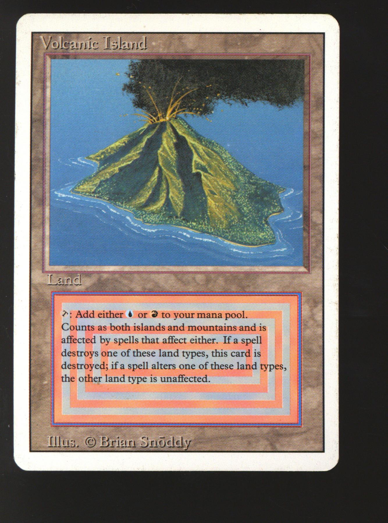 Magic the Gathering 3rd Ed Revised Volcanic Island MODERATELY 