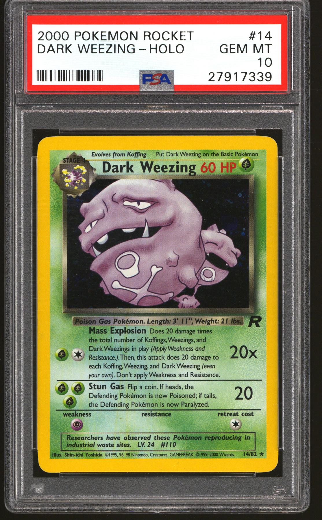 Pokemon Team Rocket Dark Weezing 14/82 PSA 10 GEM MINT | DA Card World