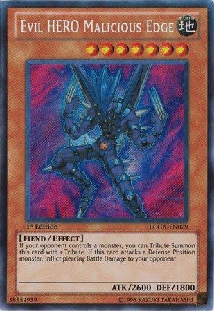 Yu-Gi-Oh Legendary Collection 2 Single Evil HERO Malicious Edge Secret ...