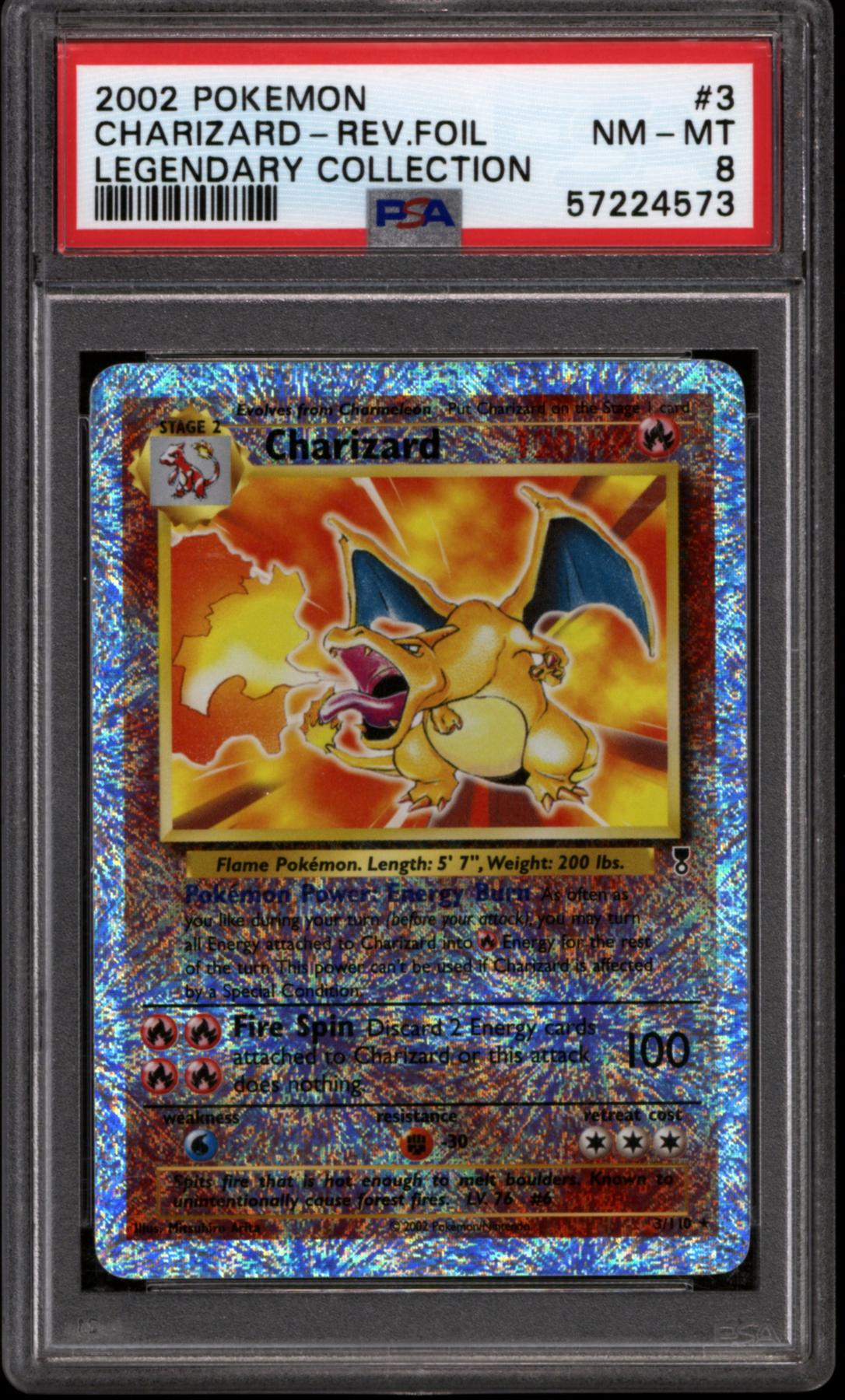 Pokemon Legendary Collection Reverse Holo Foil Charizard 3/110 PSA